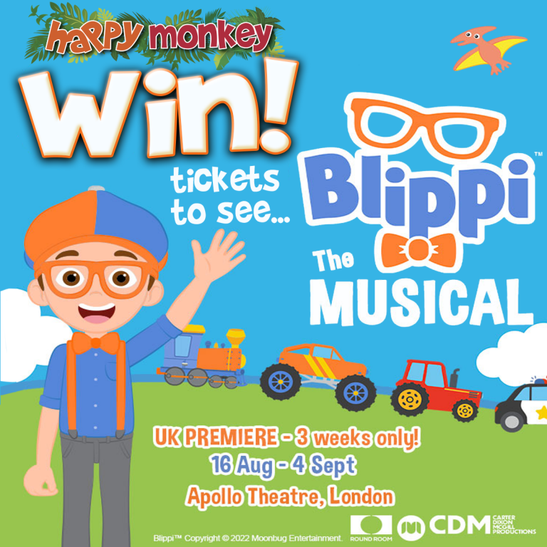 WIN tickets to Blippi The Musical live in London’s West End!!! Happy